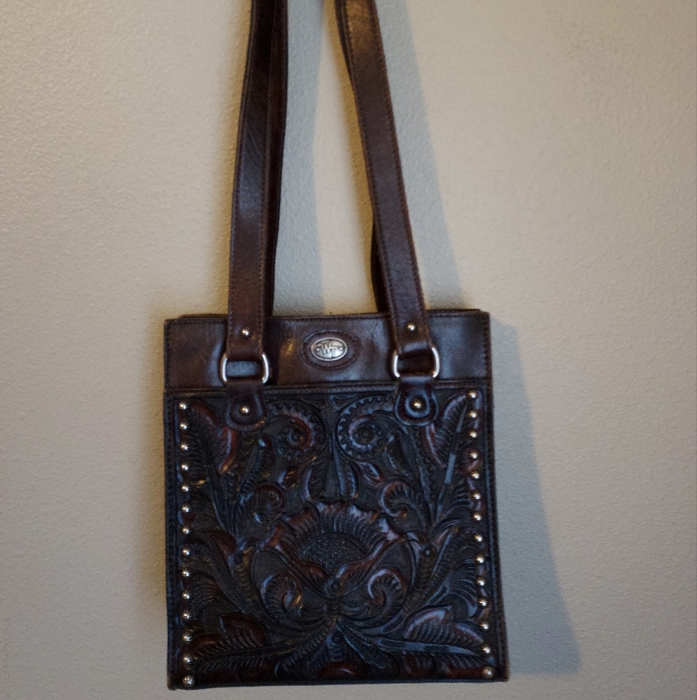 Beautiful Tooled Leather Shoulder Bag